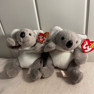 Ty Beanie Babies Koala Bear Mel LOT 2 90s vintage Gray stuffed animal stuffie